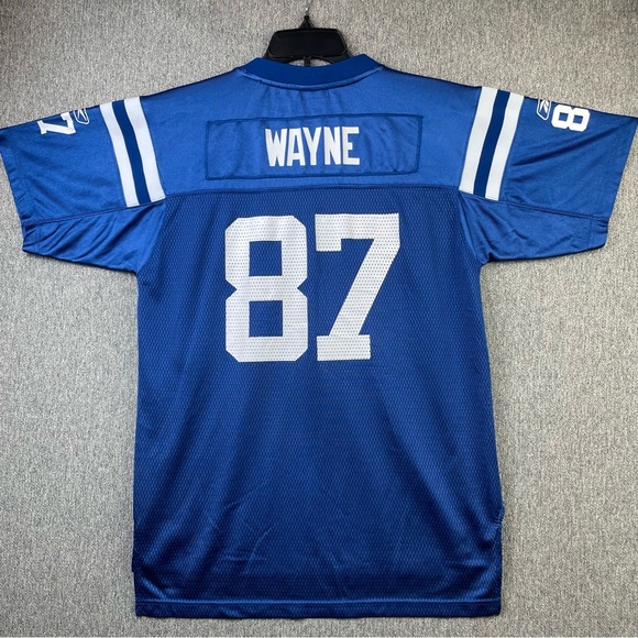 Indianapolis Colts Reggie Wayne #87 Blue OnField Reebok NFL Jersey Youth XL - Picture 2 of 7